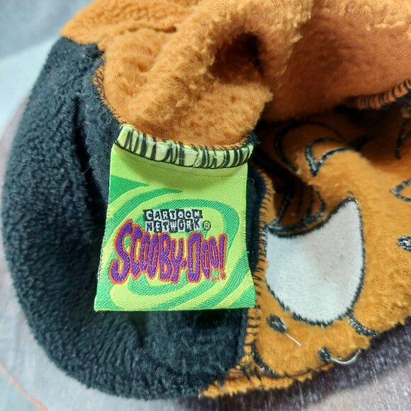 Scooby-Doo Kids Fleece Hat With Knot Tassels Black & Gold Cartoon Design - Picture 11 of 11